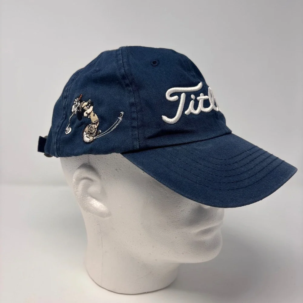 Rare Disney Mickey Mouse Titleist Golf Hat Navy Blue Adjustable‎ Strapback Cap